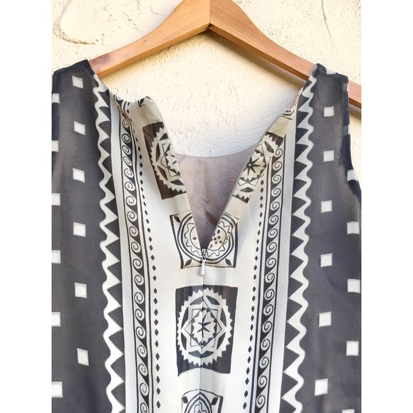 Geometric Print Chiffon Column Dress (US 2) - Picture 5 of 5